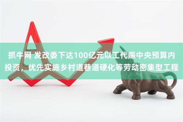 抓牛网 发改委下达100亿元以工代赈中央预算内投资，优先实施乡村道巷道硬化等劳动密集型工程