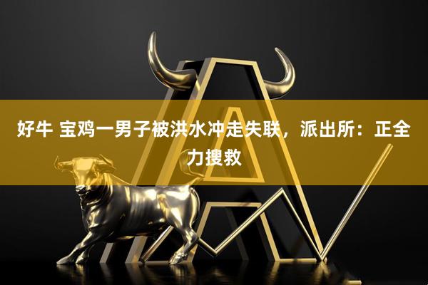 好牛 宝鸡一男子被洪水冲走失联，派出所：正全力搜救