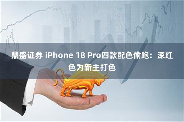 鼎盛证券 iPhone 18 Pro四款配色偷跑:深红色为新主打色